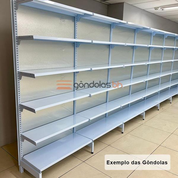 Imagem de Gôndola Prateleira de Parede 1,70m 1 Inicial + 4 Continuação