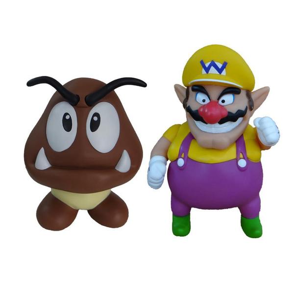 Imagem de Goomba E Wario - Kit Com 2 Bonecos Grandes