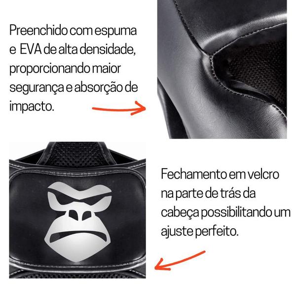 Imagem de Gorilla Capacete Profissional Entrega Imediata Preço Direto de Fabrica MMA Boxe Muay Thai Taekwondo