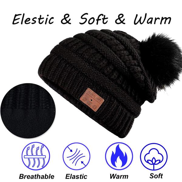 Imagem de Gorro musical sem fio + FashionLive + Alto-falante + Pompom