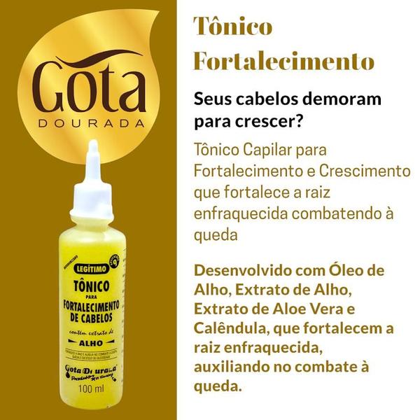 Imagem de  Gota Dourada Shampoo Condicionador Hidratante E 3 Tônicos