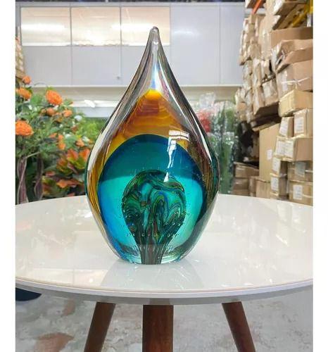 Imagem de Gota Em Murano Para Decoração Sala Peça Artesanal Com 24cm