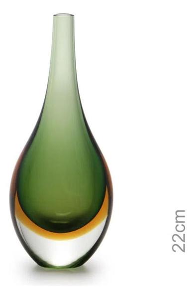 Imagem de Gota Mini Média 22 Cm (Verde/Âmbar/Cristal) Cá D'Oro - 15603