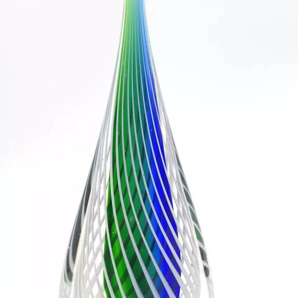 Imagem de Gota Murano Azul Peça Grande Para Decoração Sala Com 28cm