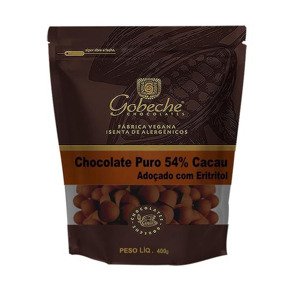 Imagem de Gotas Chocolate Puro 54% Cacau Gobeche - Adoçado com Eritritol - 400g