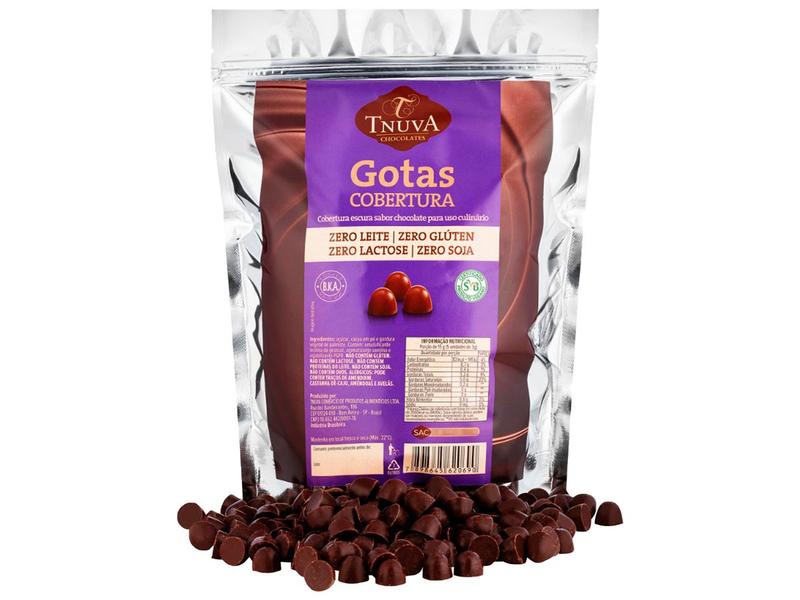 Imagem de Gotas Cobertura Chocolate uso Culinário Vegano Tnuva 180g