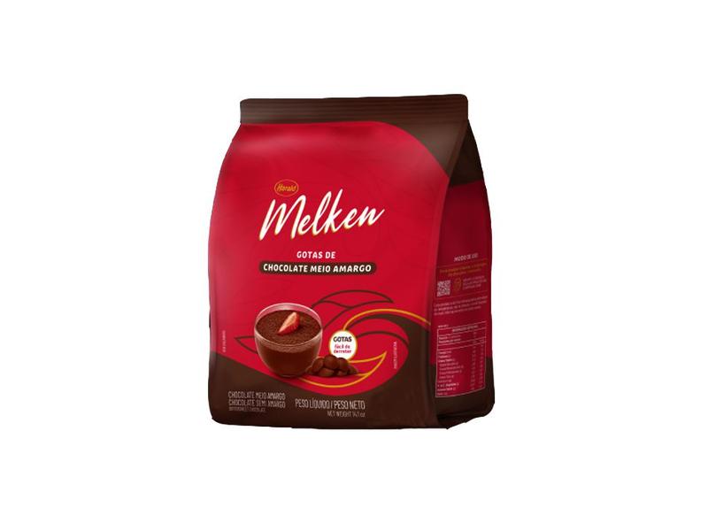 Imagem de Gotas de Chocolate Meio Amargo Melken 400g - Harald