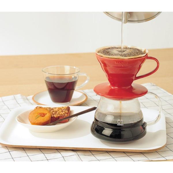 Imagem de Gotejador de café Hario V60 Ceramic, tamanho 02, 1-4 xícaras, vermelho