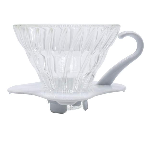 Imagem de Gotejador de café Hario V60 Glass tamanho 01 branco para 1-2 xícaras