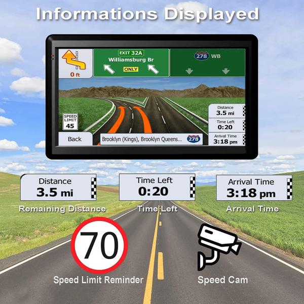 Imagem de GPS automotivo 7 polegadas 2022, tela touch 8GB