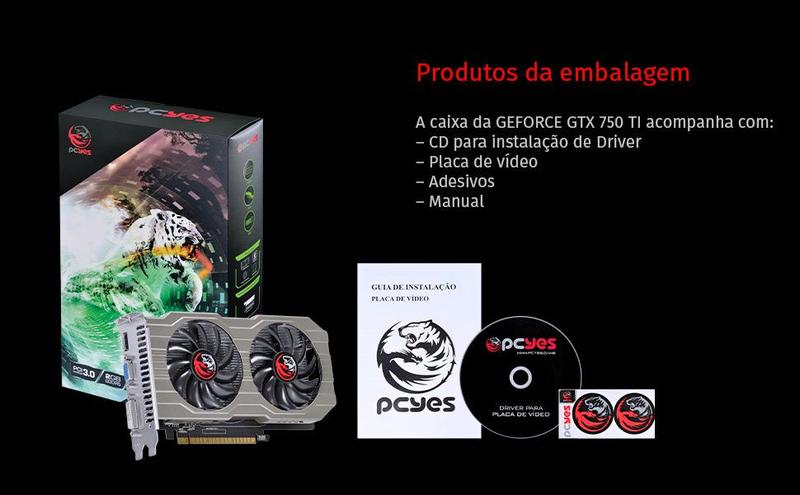 Imagem de Gpu gtx 750 ti gddr5 4gb 128bits full size dual fan pa750tir5dffs