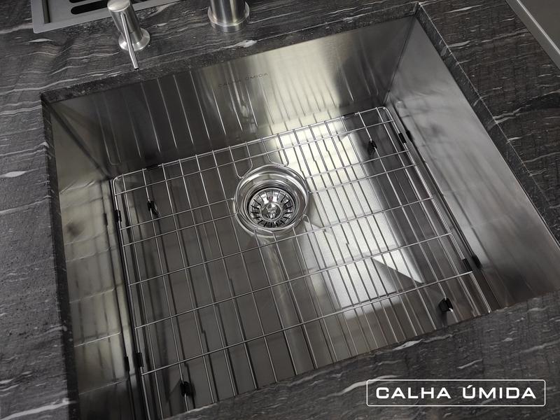 Grade Aramada Inox Proteção Fundo Cuba Eletropolido 50x40 - Calha Úmida Imagem de Grade Aramada Inox Proteção Fundo Cuba Eletropolido 50x40