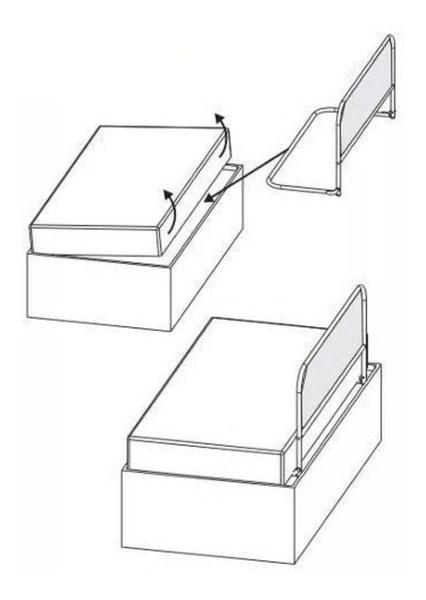 Imagem de Grade de proteção segurança p/ cama simples -criança e idoso