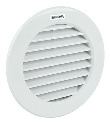 Imagem de Grade De Ventilacao Plastica 150mm Redonda Branca Exaustor