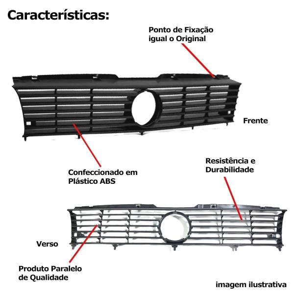 Imagem de Grade Dianteira Vw Voyage Quadrado 91 92 93 94 95 96 Preto