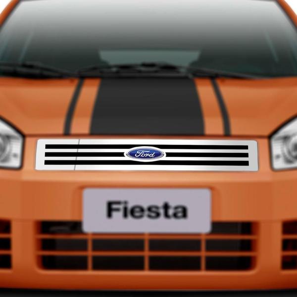 Imagem de Grade ford fiesta 2008/2010 filetes com logotipo