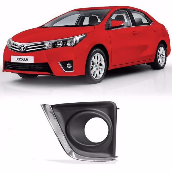 Imagem de Grade Moldura Do Milha Toyota Corolla 2015 Mold Cromada