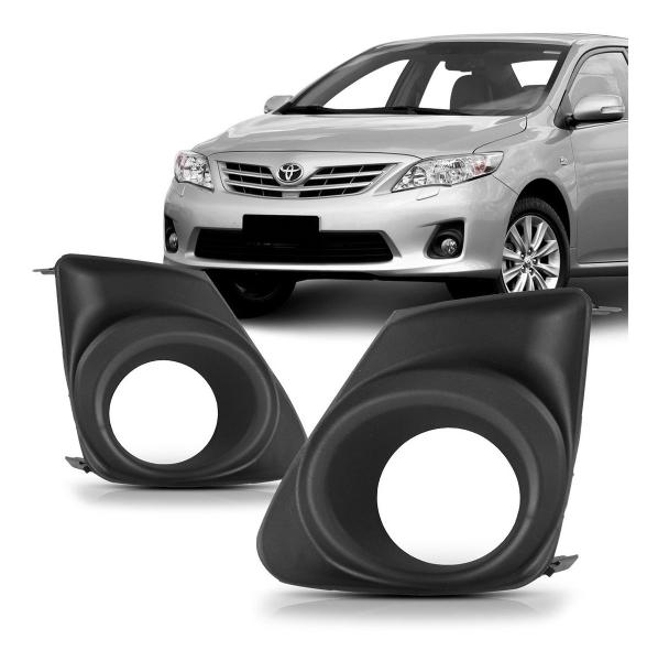 Imagem de Grade Moldura Milha Toyota Corolla 2012 2013 2014 com Furo