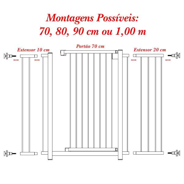 Imagem de Grade Portão Divisor Ambiente Multigrade 68 A 103 Cm Branco