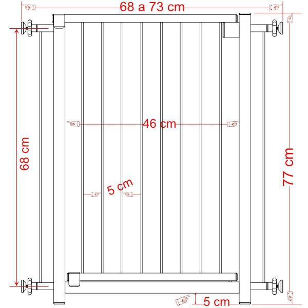 Imagem de Grade Portão Multiforma Multigrade 70/85 cm + Kit Fixação