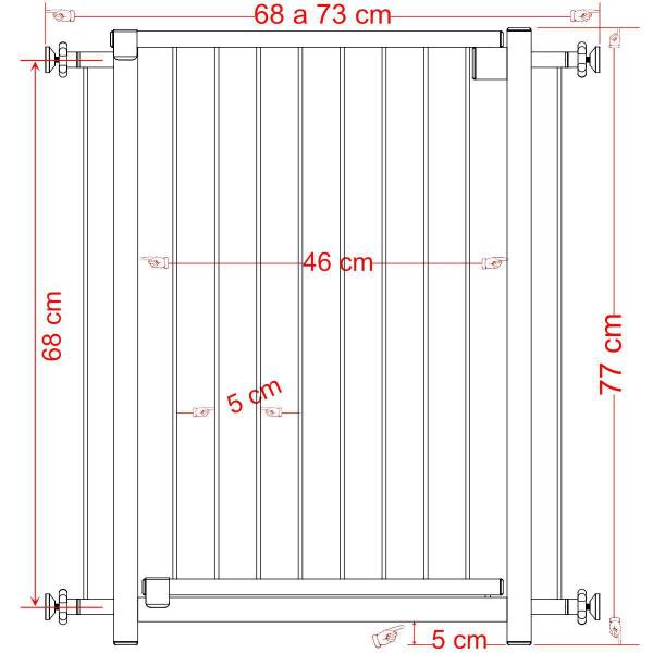 Imagem de Grade Portão Multiforma Multigrade 70/90 cm - Branco