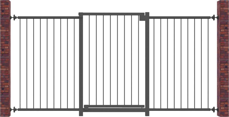 Grade Portão Multigrade MF1501 Preto Divisor de Ambientes - Multiforma Imagem de Grade Portão Multigrade MF1501 Preto Divisor de Ambientes