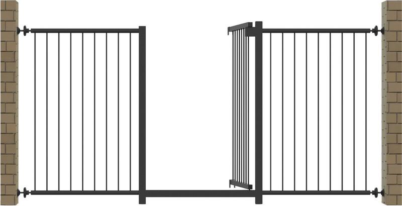 Grade Portão Multigrade MF1501 Preto Divisor de Ambientes - Multiforma Imagem de Grade Portão Multigrade MF1501 Preto Divisor de Ambientes