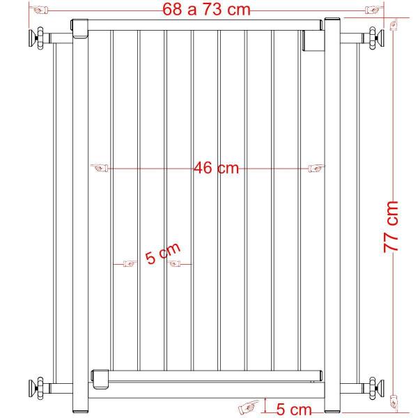 Grade Portão Pet Bebê Divisor Ambiente 133 A 138 Cm Branco - Multiforma Imagem de Grade Portão Pet Bebê Divisor Ambiente 133 A 138 Cm Branco