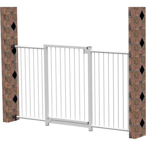 Grade Portão Pet Bebê Divisor Ambiente 133 A 138 Cm Branco - Multiforma Imagem de Grade Portão Pet Bebê Divisor Ambiente 133 A 138 Cm Branco