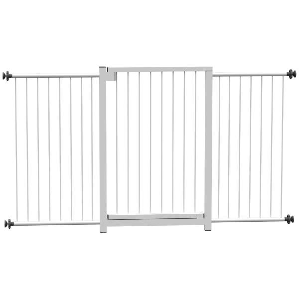 Grade Portão Pet Bebê Divisor Ambiente 133 A 138 Cm Branco - Multiforma Imagem de Grade Portão Pet Bebê Divisor Ambiente 133 A 138 Cm Branco