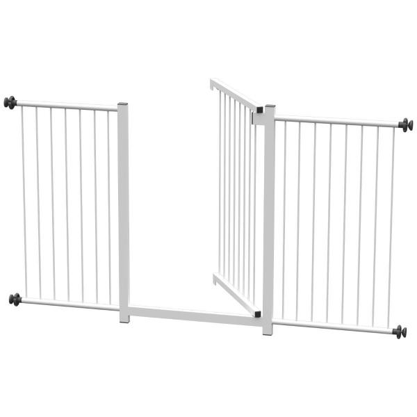 Grade Portão Pet Bebê Divisor Ambiente 133 A 138 Cm Branco - Multiforma Imagem de Grade Portão Pet Bebê Divisor Ambiente 133 A 138 Cm Branco
