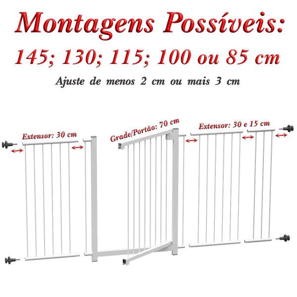 Imagem de Grade Portão Pet Bebê Divisor Ambiente 143 A 148 Cm Branco