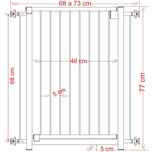 Imagem de Grade portão pet bebê divisor ambiente 93 a 98 cm