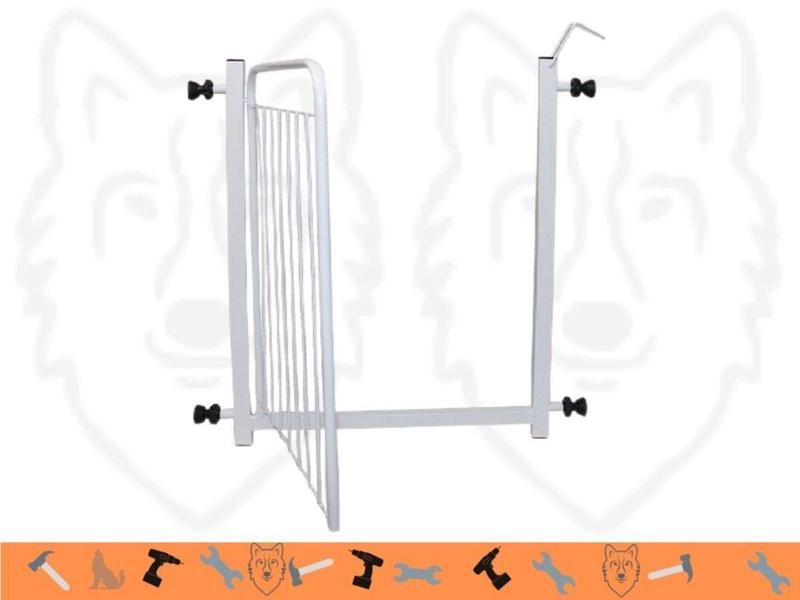 Imagem de Grade Portão Pet Extensivo Açomix 80cm Branco Aço Carbono