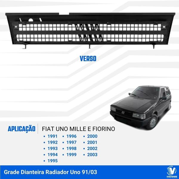 Imagem de Grade Radiador Uno Fire Premio 1991/ 2003