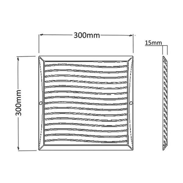 Imagem de Grade Ventilação AC&ADOBRASIL Branca VGE001009