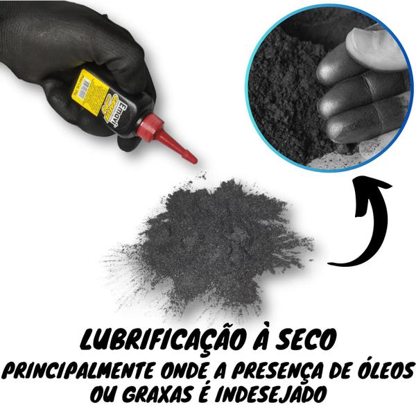 Imagem de Grafite Em Pó Mineral 25g Lubrifica Fechadura Maquina Portão