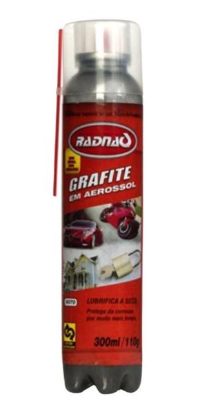 Imagem de Grafite Spray Aerosol 300ml - Radnaq - 6 Unidades