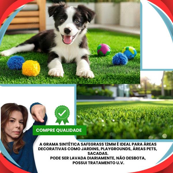 Grama Sintética 12mm (18m²) 2,00m x 9,00m SafeGrass - BECSHOP ONLINE Imagem de Grama Sintética 12mm (18m²) 2,00m x 9,00m SafeGrass