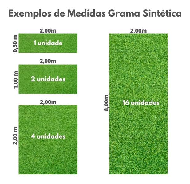 Grama Sintética 2,00X0,50Cm Decorativa Artificial (1M) 10Mm - Rocast Imagem de Grama Sintética 2,00X0,50Cm Decorativa Artificial (1M) 10Mm