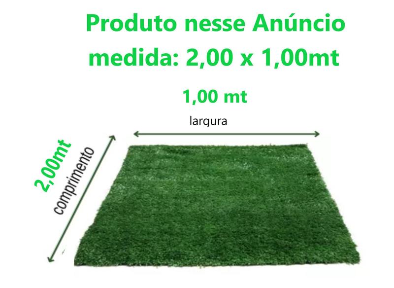 Imagem de Grama Sintética 20mm Artificial Verde Importada 2,00mt X 1,00mt