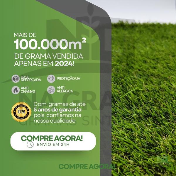 Grama Sintética 20mm Verde (8m²) Decorativa Área Externa Semelhante a Natural - NA GRAMA Imagem de Grama Sintética 20mm Verde (8m²) Decorativa Área Externa Semelhante a Natural