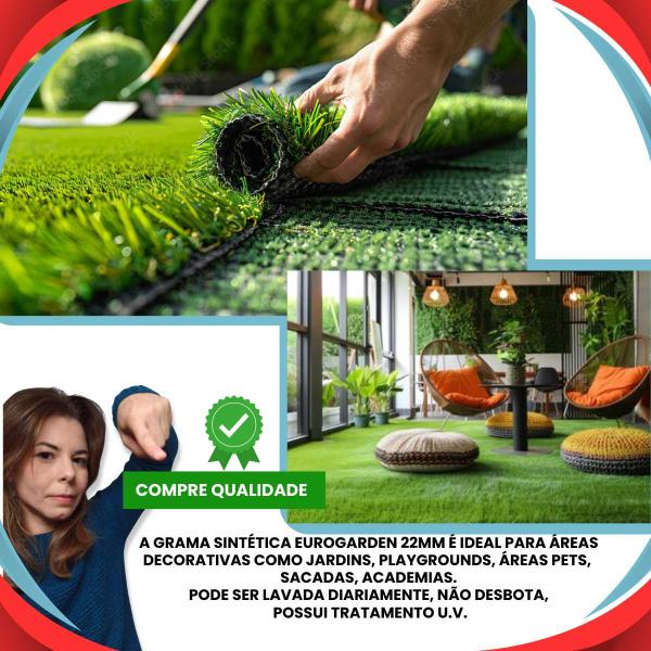 Grama Sintética 32mm Eurogarden (2m²) 2,00m x 1,00m - BECSHOP ONLINE Imagem de Grama Sintética 32mm Eurogarden (2m²) 2,00m x 1,00m