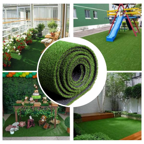 Imagem de Grama Sintética Decorativa Playground Área Externa 1m² 50cm x 200cm Verde 12mm One Grass