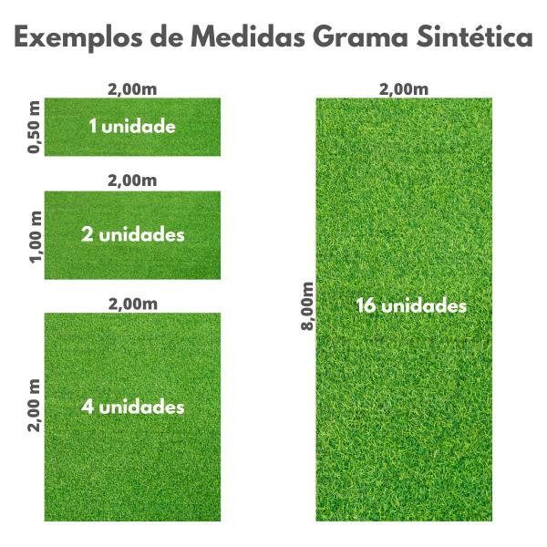 Imagem de Grama Sintética - Flores Artificiais (1m²) 2,00m X0,50cm