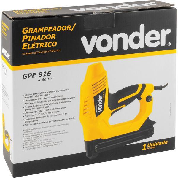 Grampeador Pinador Elétrico 220V GPE916 - Vonder Imagem de Grampeador Pinador Elétrico 220V GPE916 - Vonder