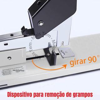 Imagem de Grampeador Profissional para até 100 Folhas - Compatível com Grampos 23/6, 23/8, 23/10 e 23/13 - Metal Durável de Alta Qualidade