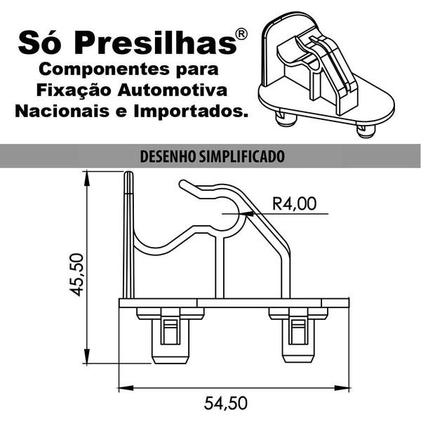 Imagem de Grampo Presilha Para Descanso Da Haste Vareta Do Capô Sentra 2014 2015 2016 2017 2018 2019 2020 2021