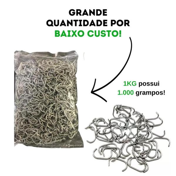 Imagem de Grampo Tipo C  Tapeceiro Estofador Profissional 1kg