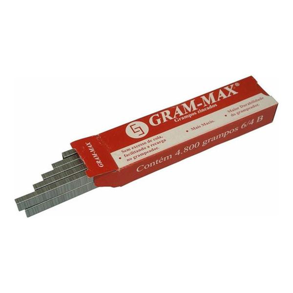 Imagem de Grampos p/ alceador  grammax 6/4b  caixa com 4.800 unidades